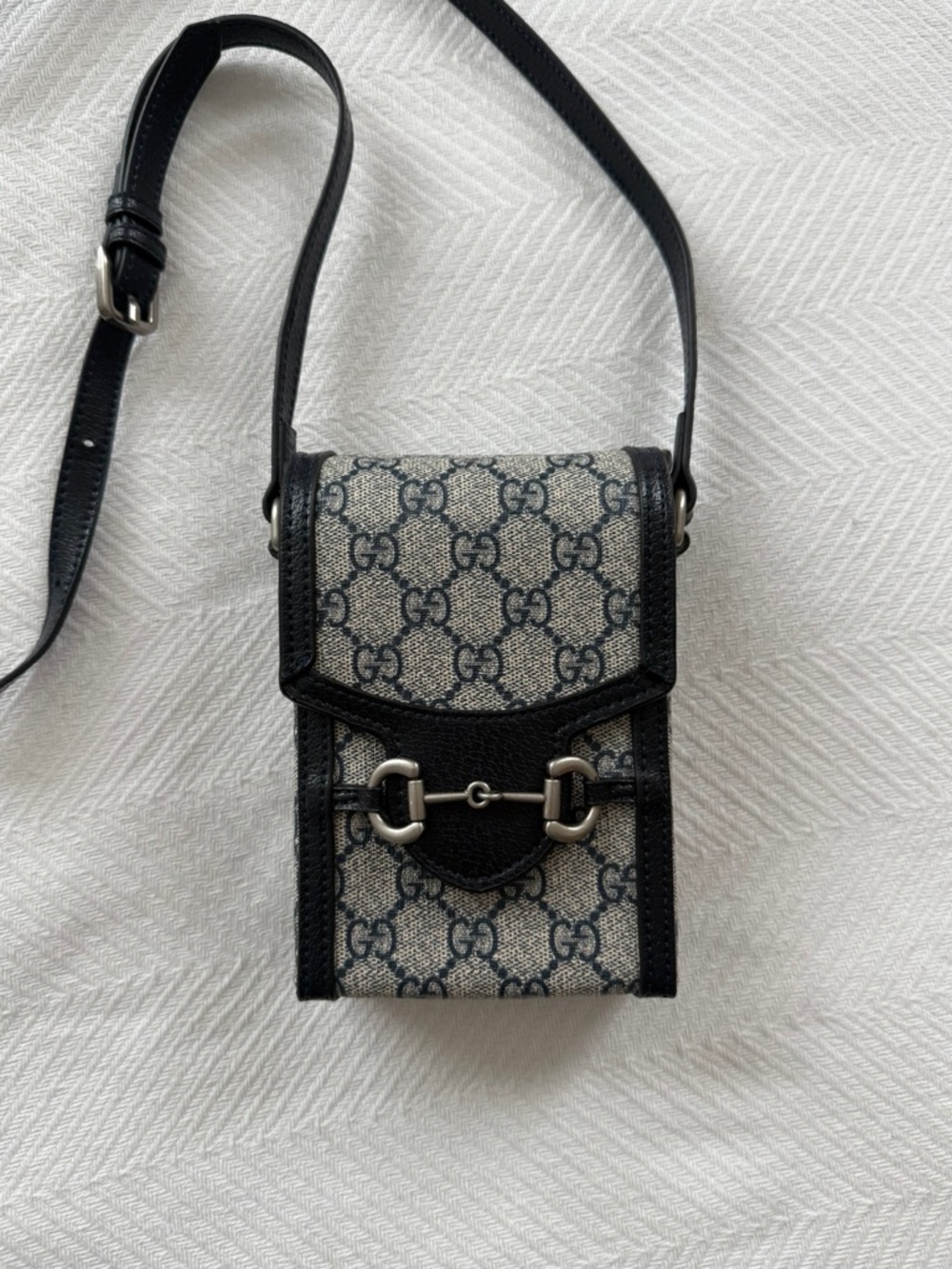 Gucci Horsebit 1955 GG Coated Canvas with Leather Mini Crossbody bag